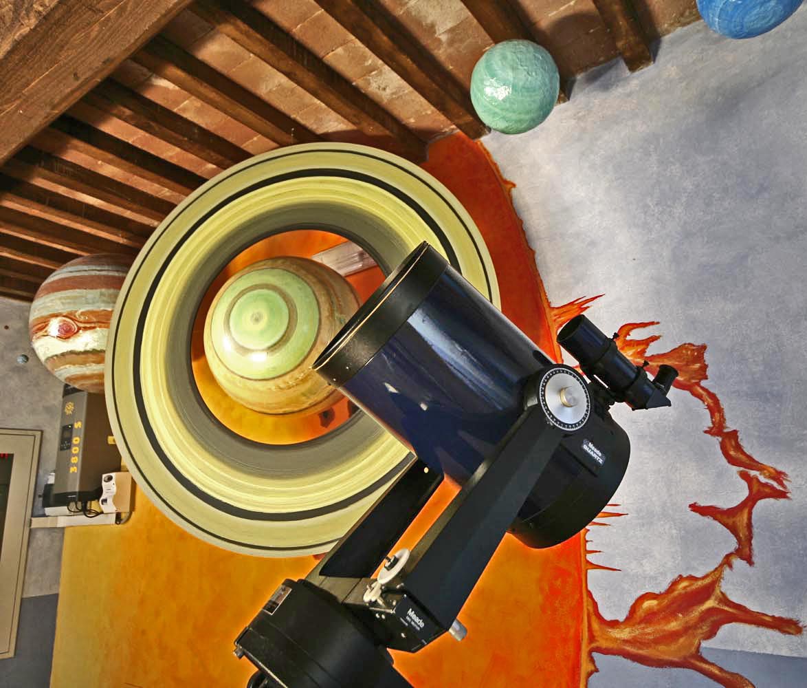 riproduzione dei pianeti all'osservatorio astronomica monte rufeno